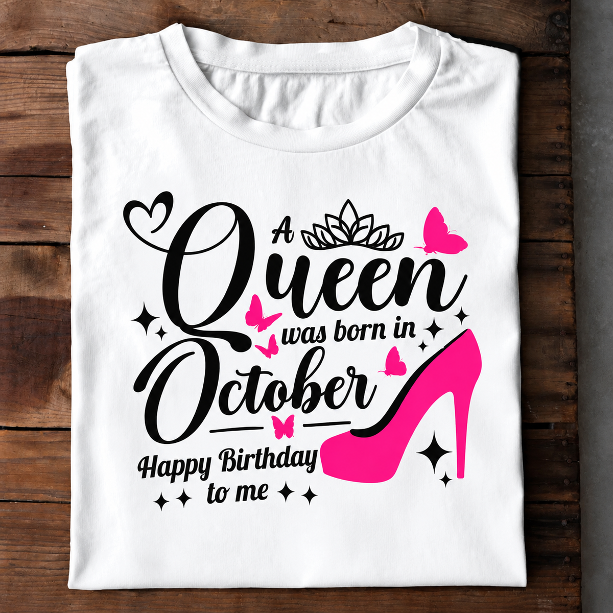 010-34- Queen Born in October Happy Birthday