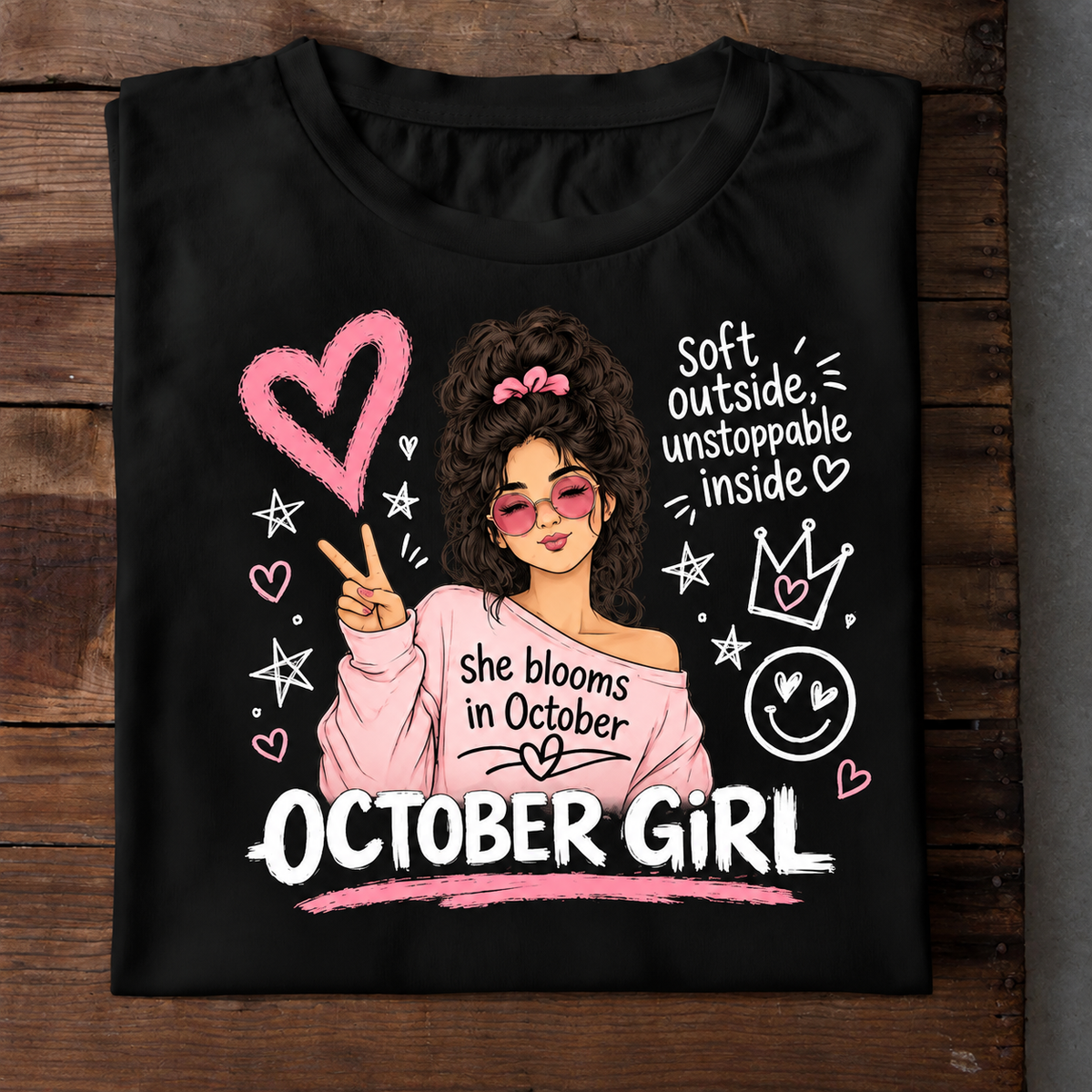 010-19- October Girl Tee | Soft & Unstoppable